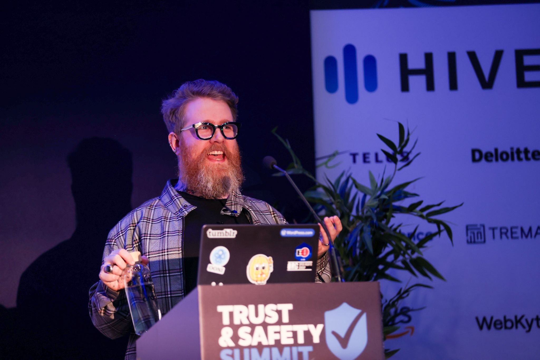 Steve Blythe, Head of Legal Process at Automattic - speaks on stage at Trust & Safety Summit UK 2025